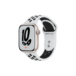 Apple Watch Nike 7 GPS 45mm Starlight Aluminum Case with Pure Platinum/Black Nike Sport Band