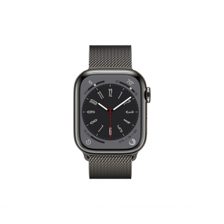 Apple Watch Series 8 GPS + Cellular 45mm Graphite Stainless Steel Case with Milanese Loop Graphite