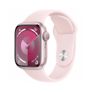 Apple Watch Series 9 GPS 41mm Pink Aluminum Case with Light Pink Sport Band - M/L (MR943)