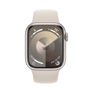 Apple Watch Series 9 GPS 41mm Starlight Aluminum Case with Starlight Sport Band - M/L (MR8U3)