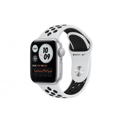 Apple Watch Nike SE 4G 40mm Silver Aluminum Case with Pure Platinum/Black Nike Sport Band