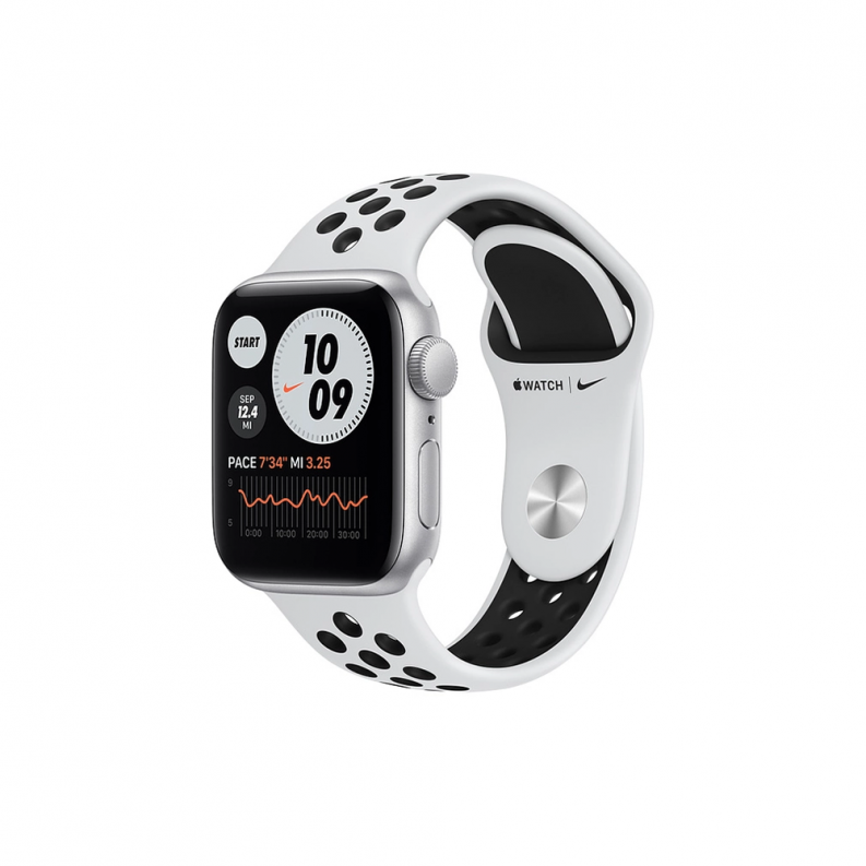 Apple Watch Nike SE 4G 40mm Silver Aluminum Case with Pure Platinum/Black Nike Sport Band