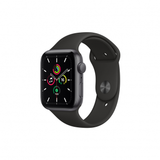 Apple Watch SE 4G 44mm Space Gray Aluminum Case with Black Sport Band