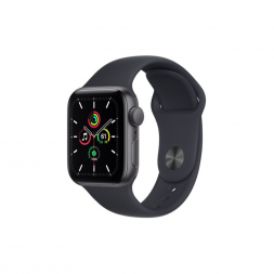 Apple Watch SE 4G 44mm Space Gray Aluminum Case with Midnight Sport Band