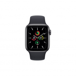 Apple Watch SE 44mm Space Gray Aluminium Case with Midnight Sport Band