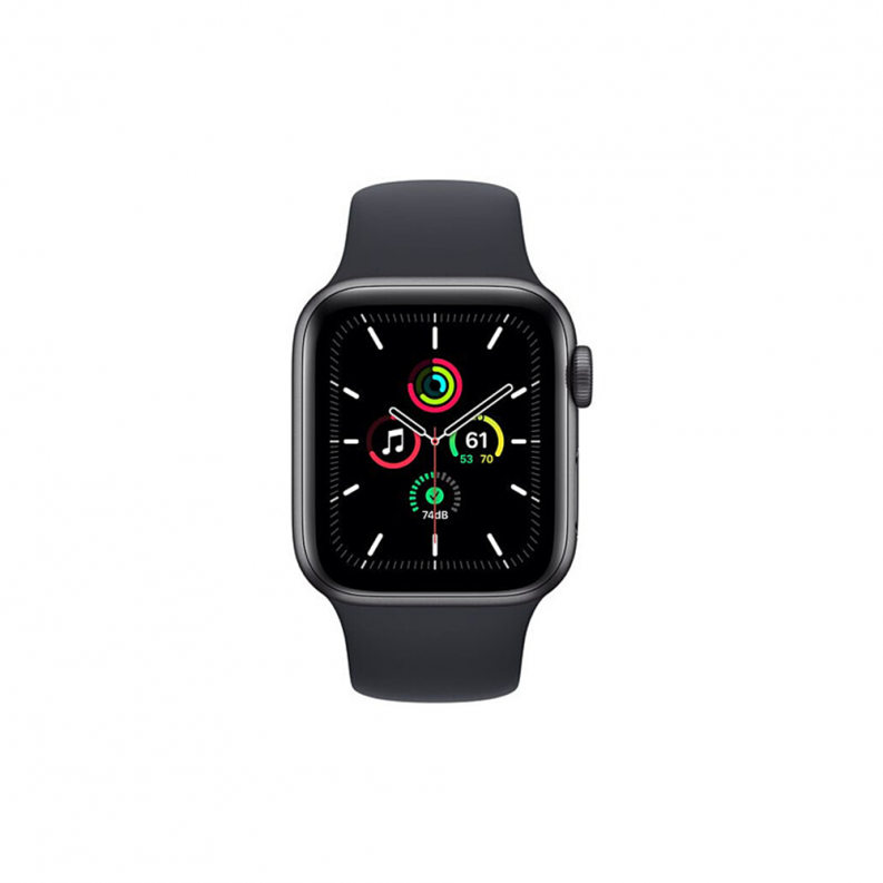 Apple Watch SE 40mm Space Gray Aluminium Case with Midnight Sport Band, фото 3