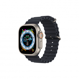 Apple Watch Ultra GPS + Cellular 49mm Titanium Case with Midnight Ocean Band