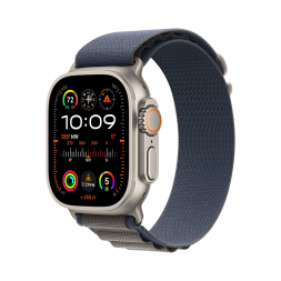 Apple Watch Ultra 2 GPS + Cellular 49mm Titanium Case with Blue Alpine Loop - Large (MREQ3)