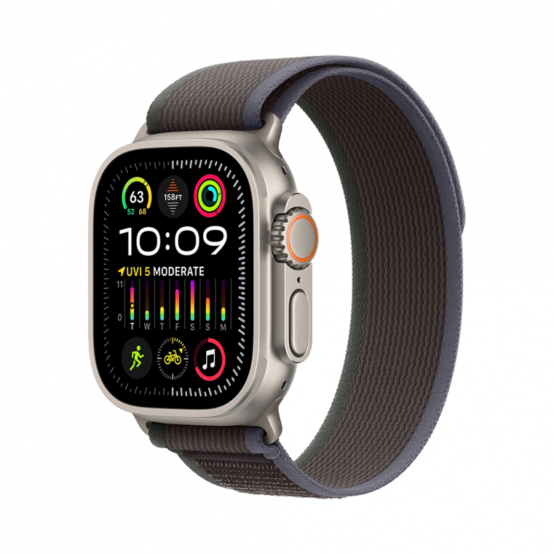 Apple Watch Ultra 2 GPS + Cellular 49mm Titanium Case with Blue/Black Trail Loop - S/M (MRF53)