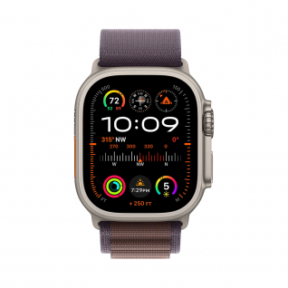 Apple Watch Ultra 2 GPS + Cellular 49mm Titanium Case with Indigo Alpine Loop - Medium (MRET3)